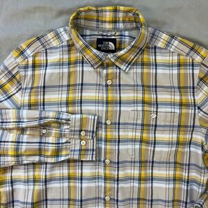 THE NORTH FACE Shirt Mens Size Large L/S Button Up Shirt Large Organic Cotton